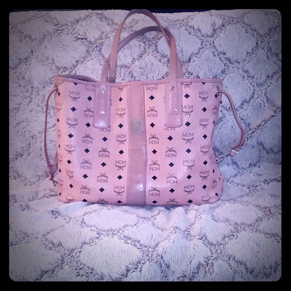 MCM | Bags | Mcm Handbag Light Pink And Mini Purse Inside | Poshmark